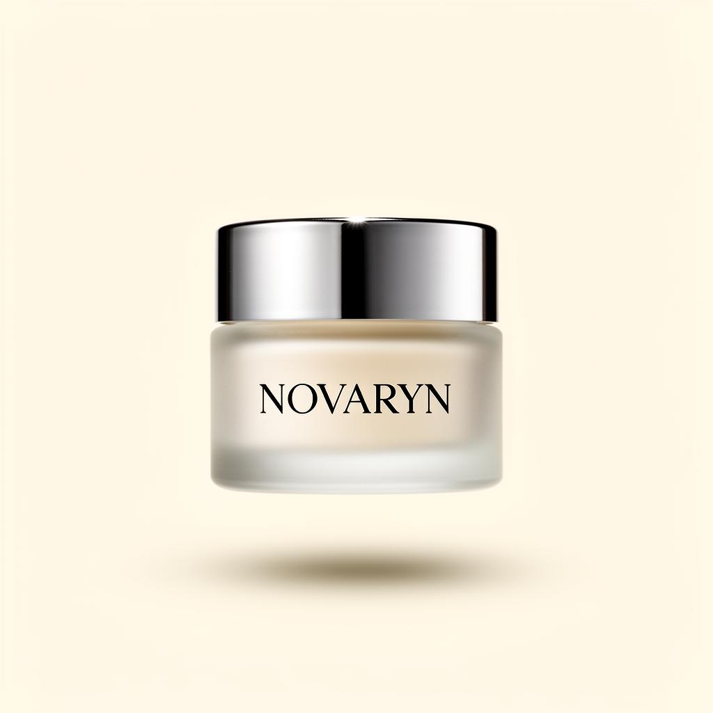 NOVARYN bottle — minimalist luxury skincare